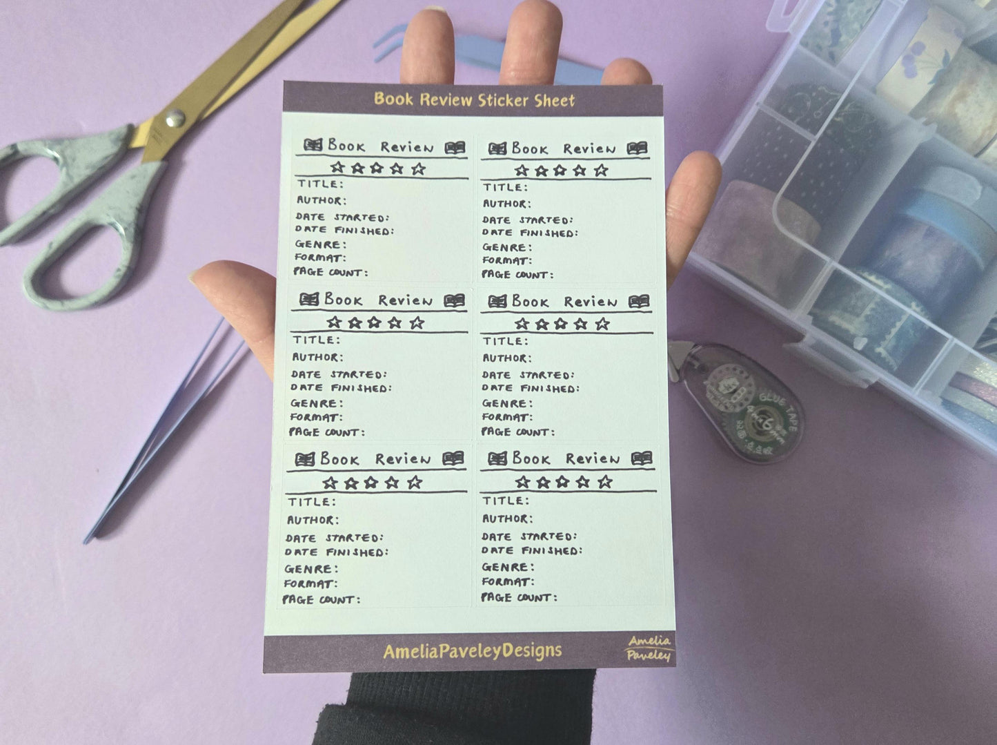 Book Review Mini Sticker Sheet | Reading Tracker Stickers | Planner Stickers for Book Lovers | Journal Stickers | Book Rating Stickers