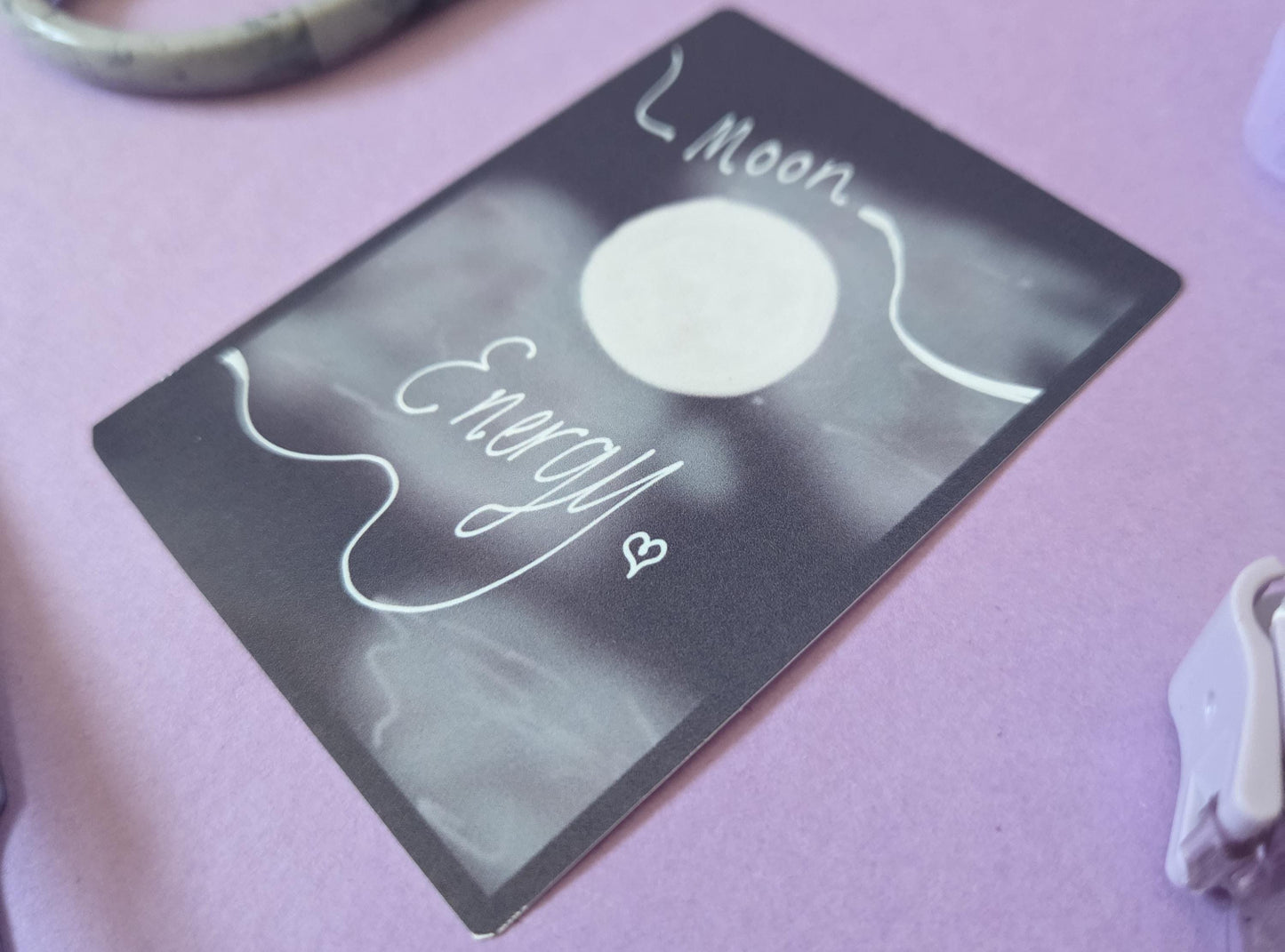 Moon Energy Die Cut Sticker – Mystical Lunar Vinyl Sticker, Witchy Aesthetic, Full Moon Vibes, Spiritual Journaling & Scrapbooking Decor