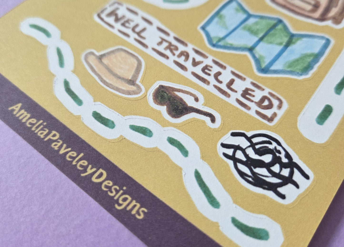 Hand Drawn Travel Sticker Sheet - Junk Journaling Supplies , Adventure Scrapbooking Stickers, Travel Planner Stickers, Holiday Stickers