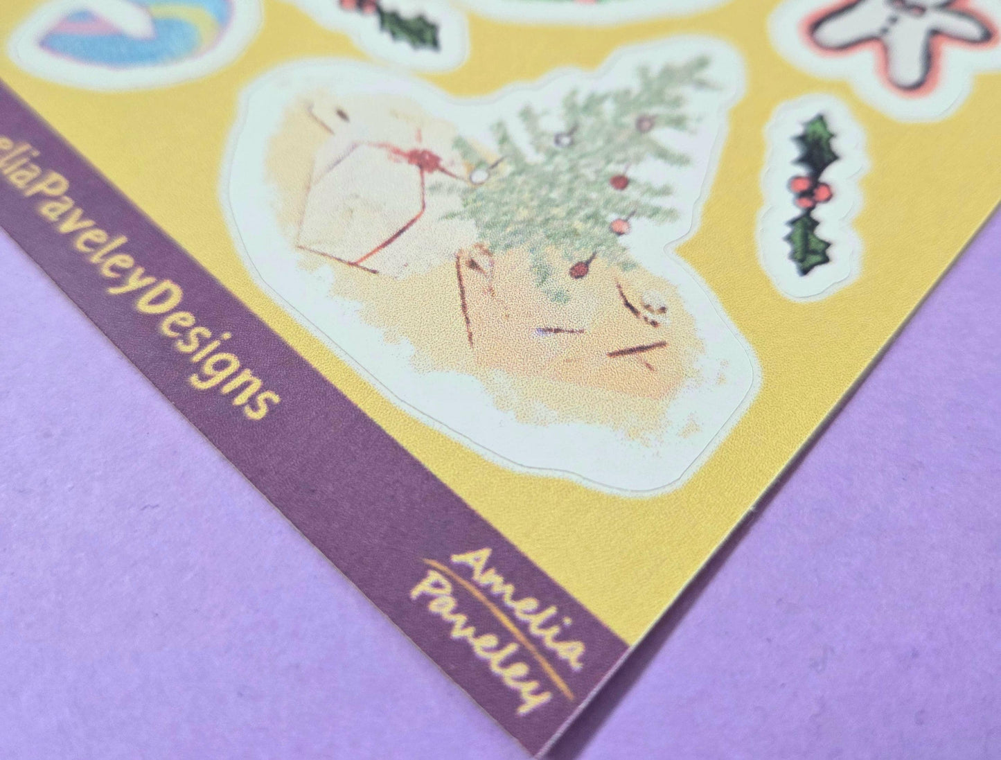 Christmas Things Sticker Sheet – Festive Xmas themed stickers for Planners, Junk Journals & Crafts