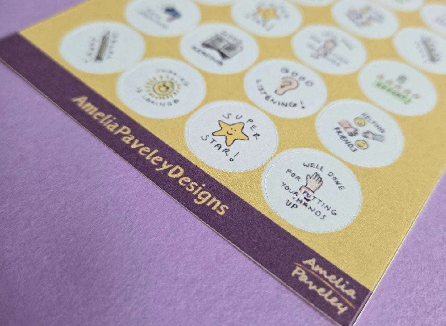 Reward Chart Sticker Sheet for Kids | Classroom Reward Stickers for Teachers & Parents | Positive Behaviour Stickers