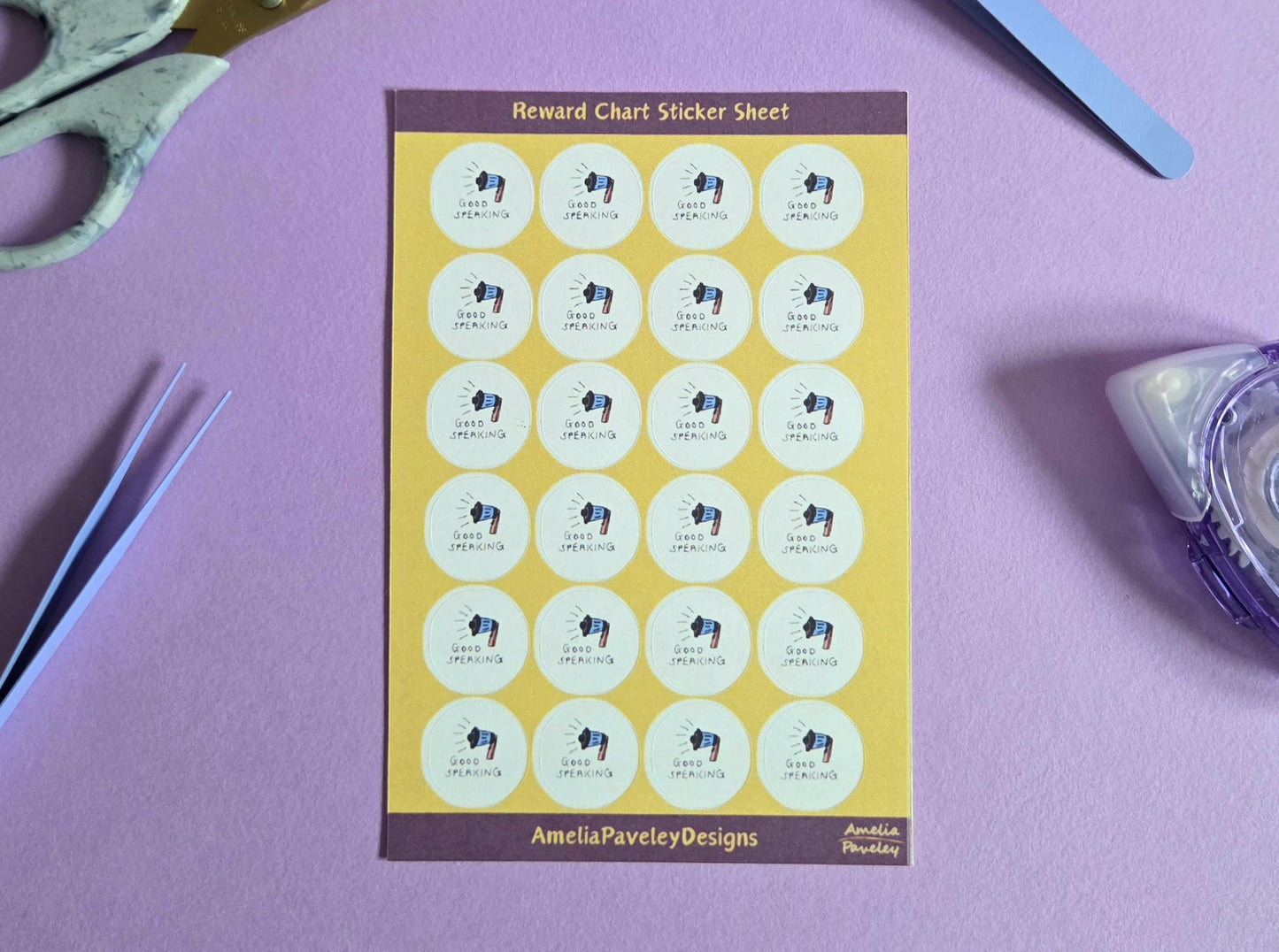 Good Speaking Reward Stickers | Classroom Speaking & Confidence Stickers for Kids | Positive Behaviour Chart Stickers