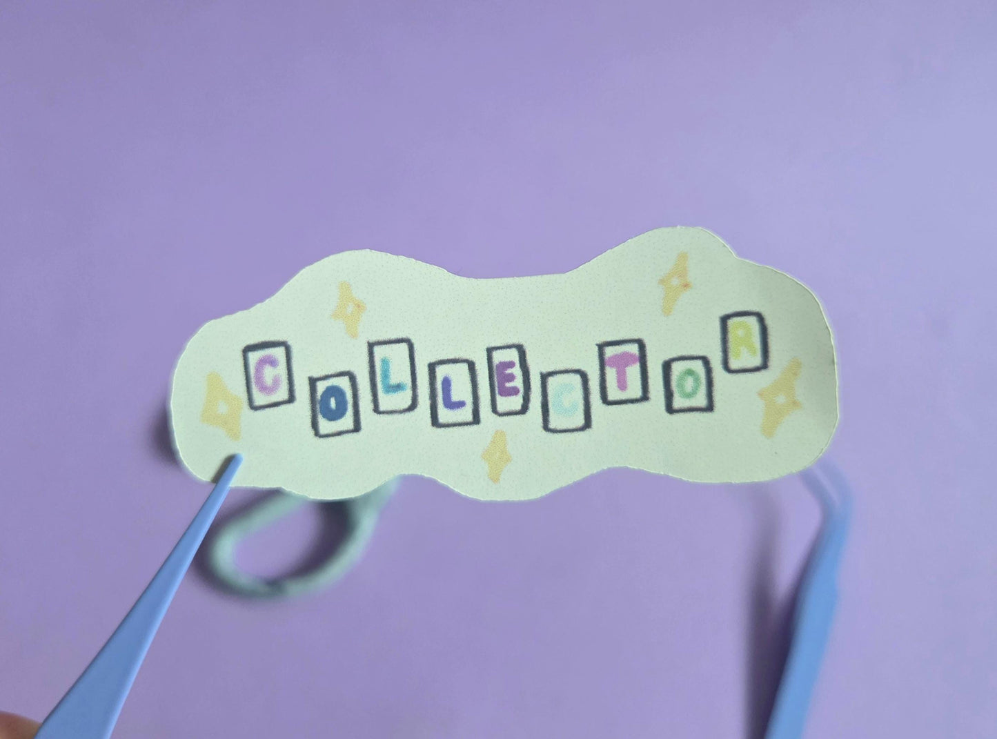 Ransom Letter Style “Collector” Sticker | Colourful Die Cut Glossy Sticker | Handmade Aesthetic Word Sticker for Journals, Scrapbooks