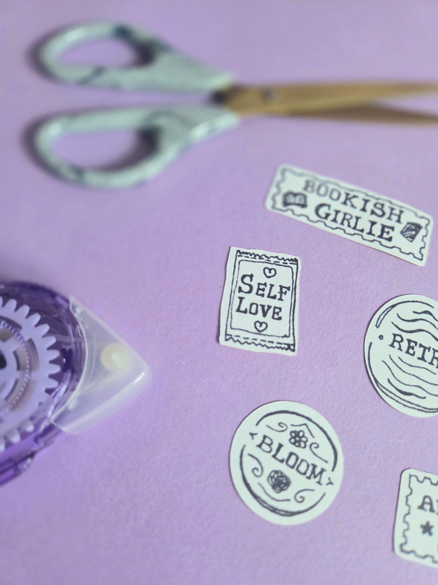 Retro Black and White Sticker Set | Vintage Journal Stickers