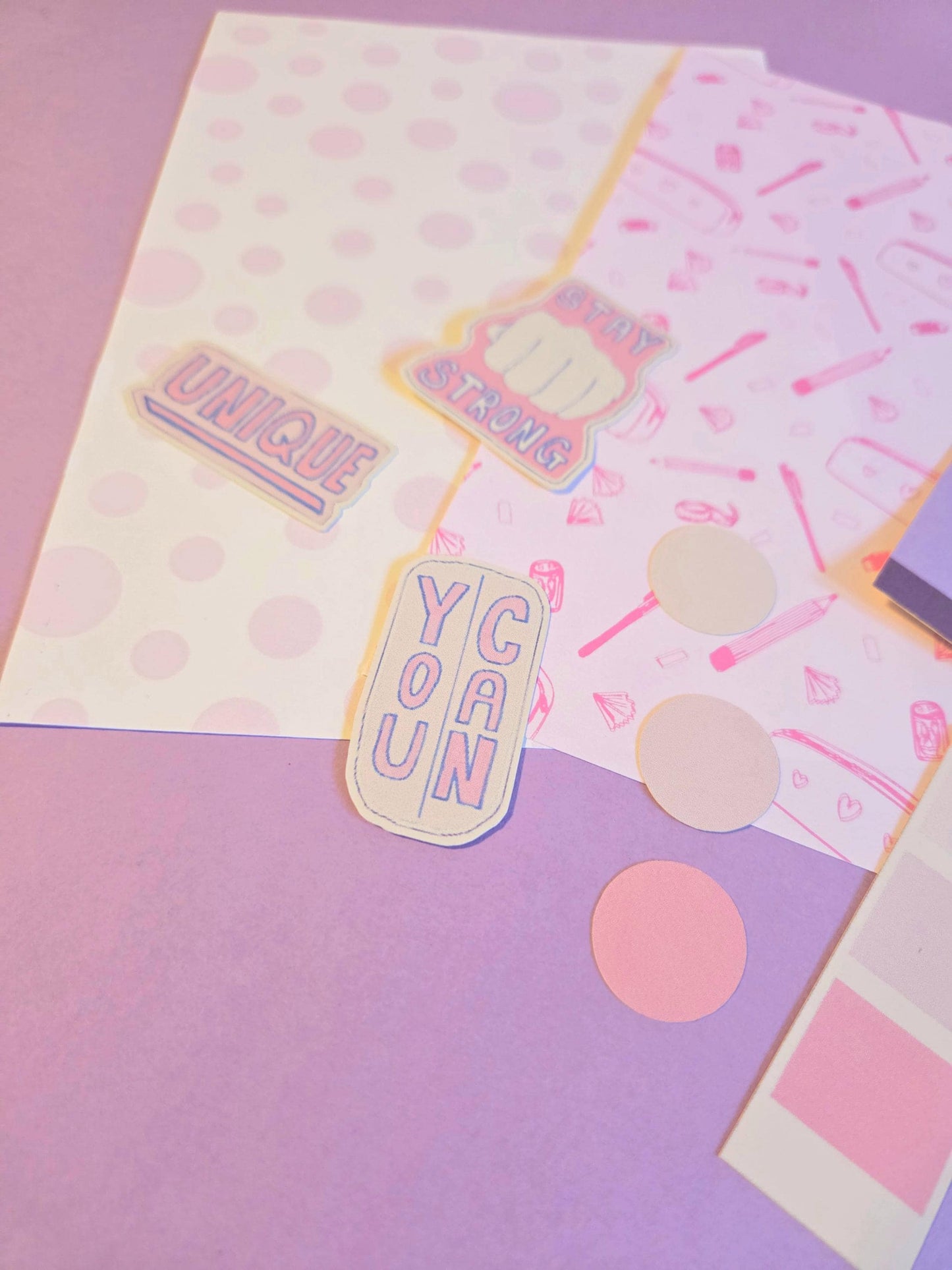Pink Junk Journal Kit | Girlie Scrapbooking Kit | Feminine Journaling Starter Pack | Letterbox Craft Gift