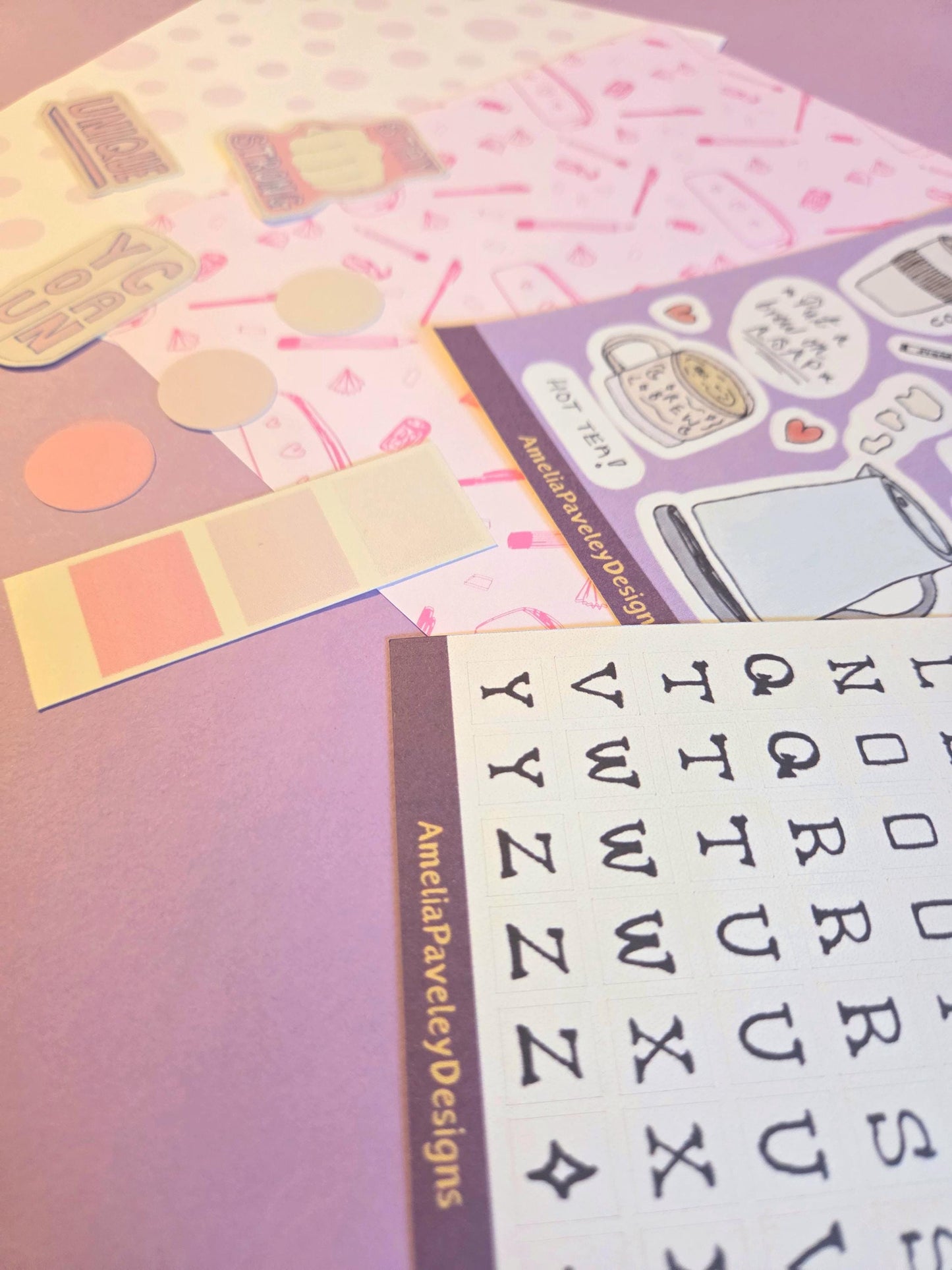 Pink Junk Journal Kit | Girlie Scrapbooking Kit | Feminine Journaling Starter Pack | Letterbox Craft Gift