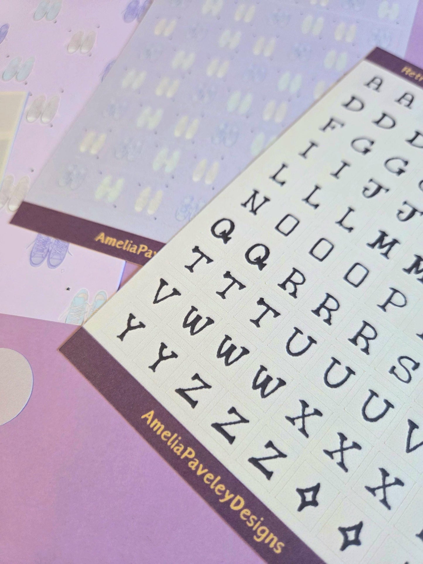 Lilac Junk Journal Kit | Girlie Scrapbooking Kit | Butterfly Trainors Sticker Journal Set | Purple Journaling Starter Pack