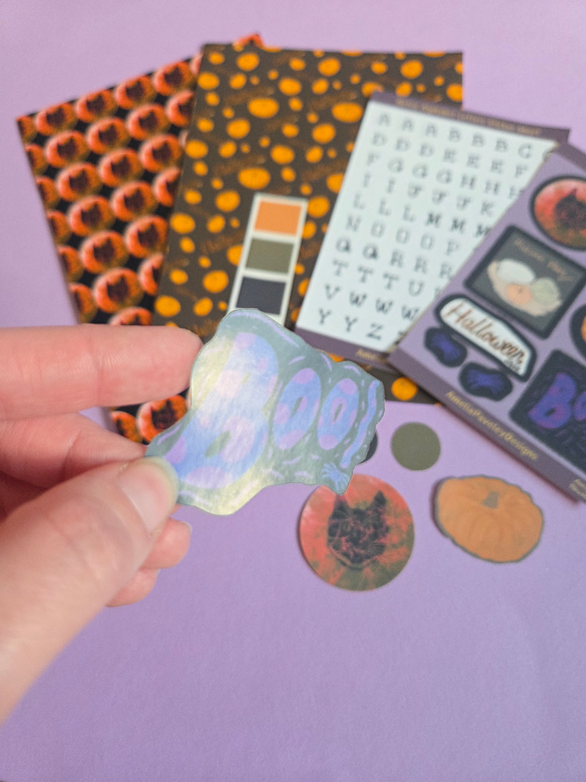 Halloween Junk Journal Kit & Sticker Set MADE TO ORDER| Spooky Season Scrapbooking Supplies, Autumn Craft Kit