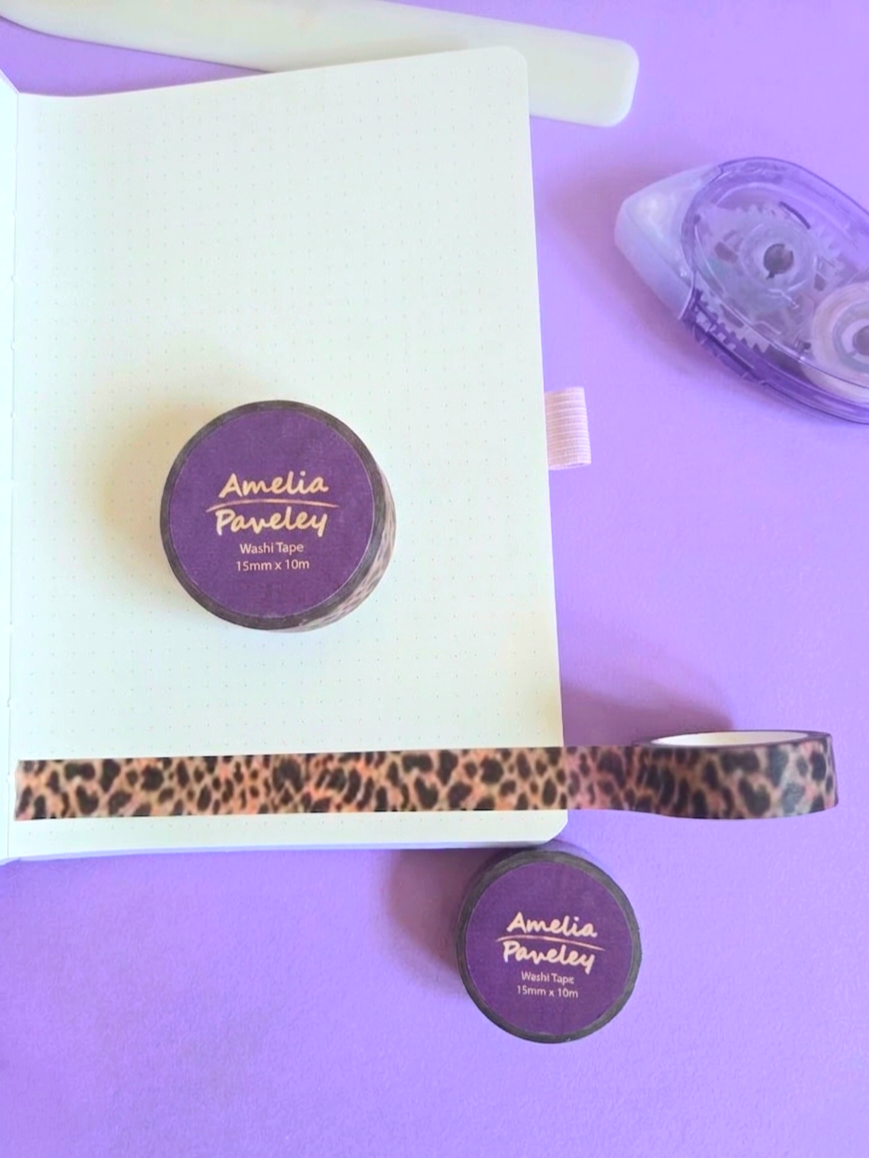 Leopard print washi tape 15mm x 10m