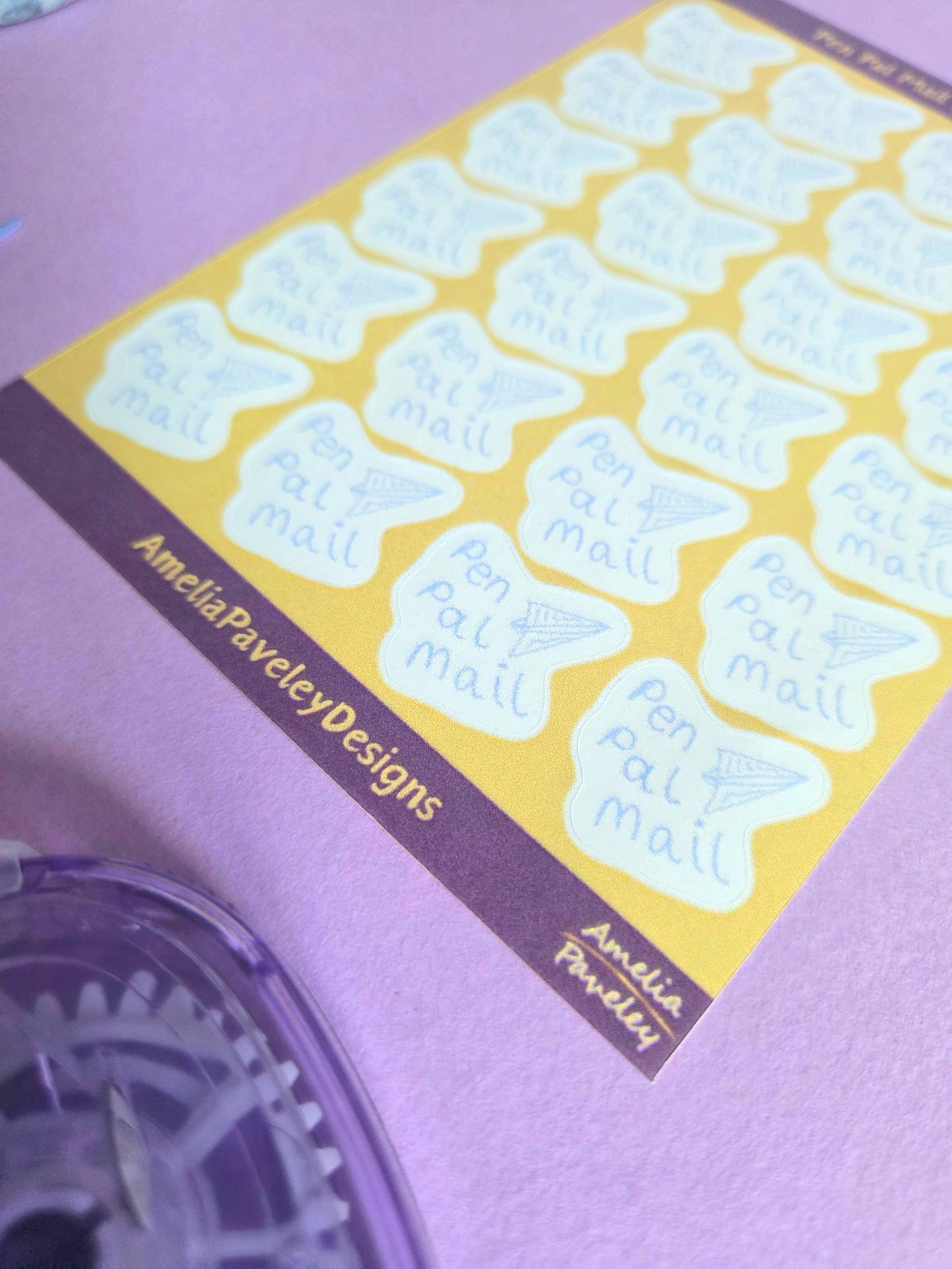 Pen Pal Mail Sticker sheet