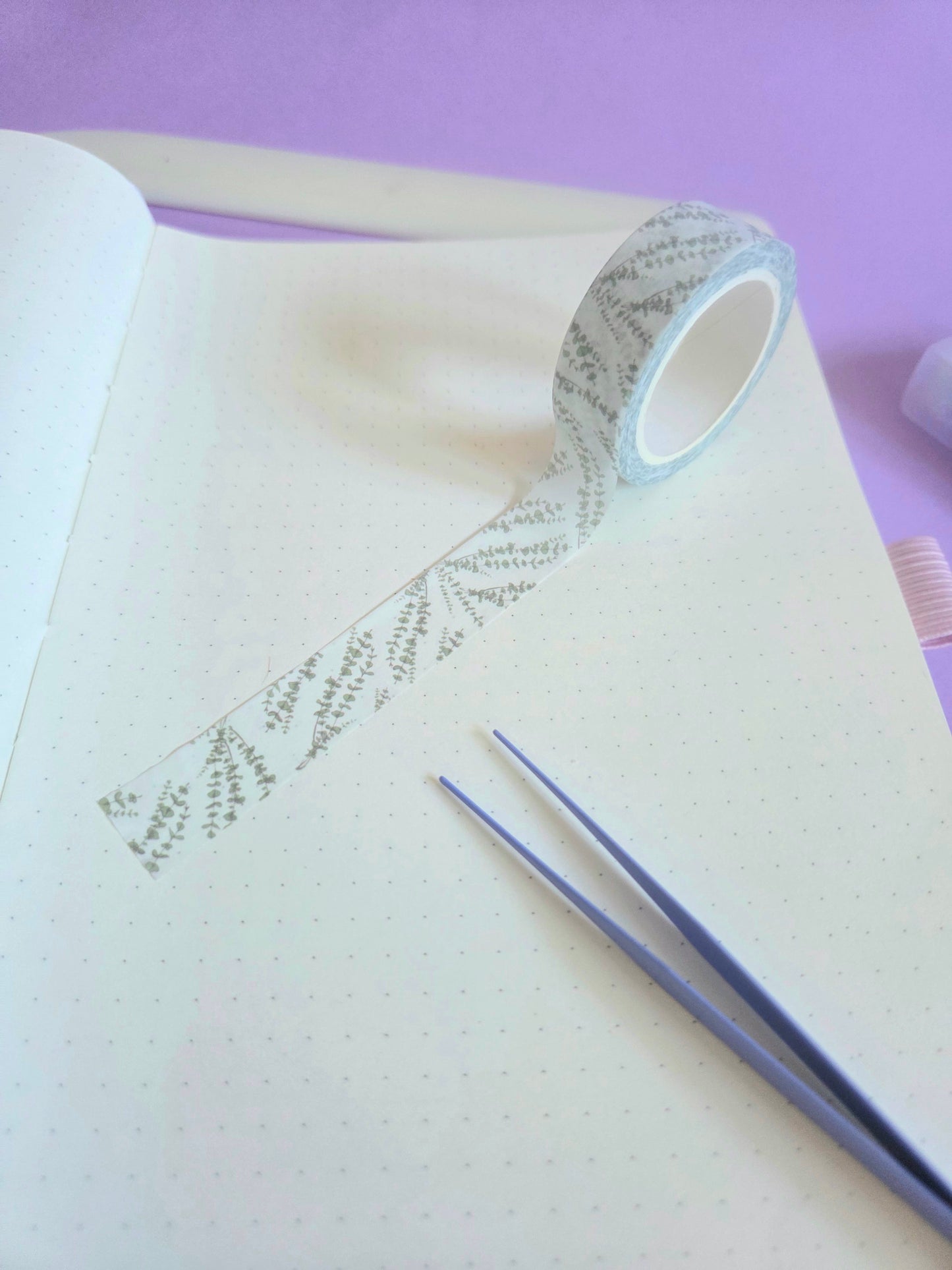Eucalyptus white washi tape 15mm x 10m