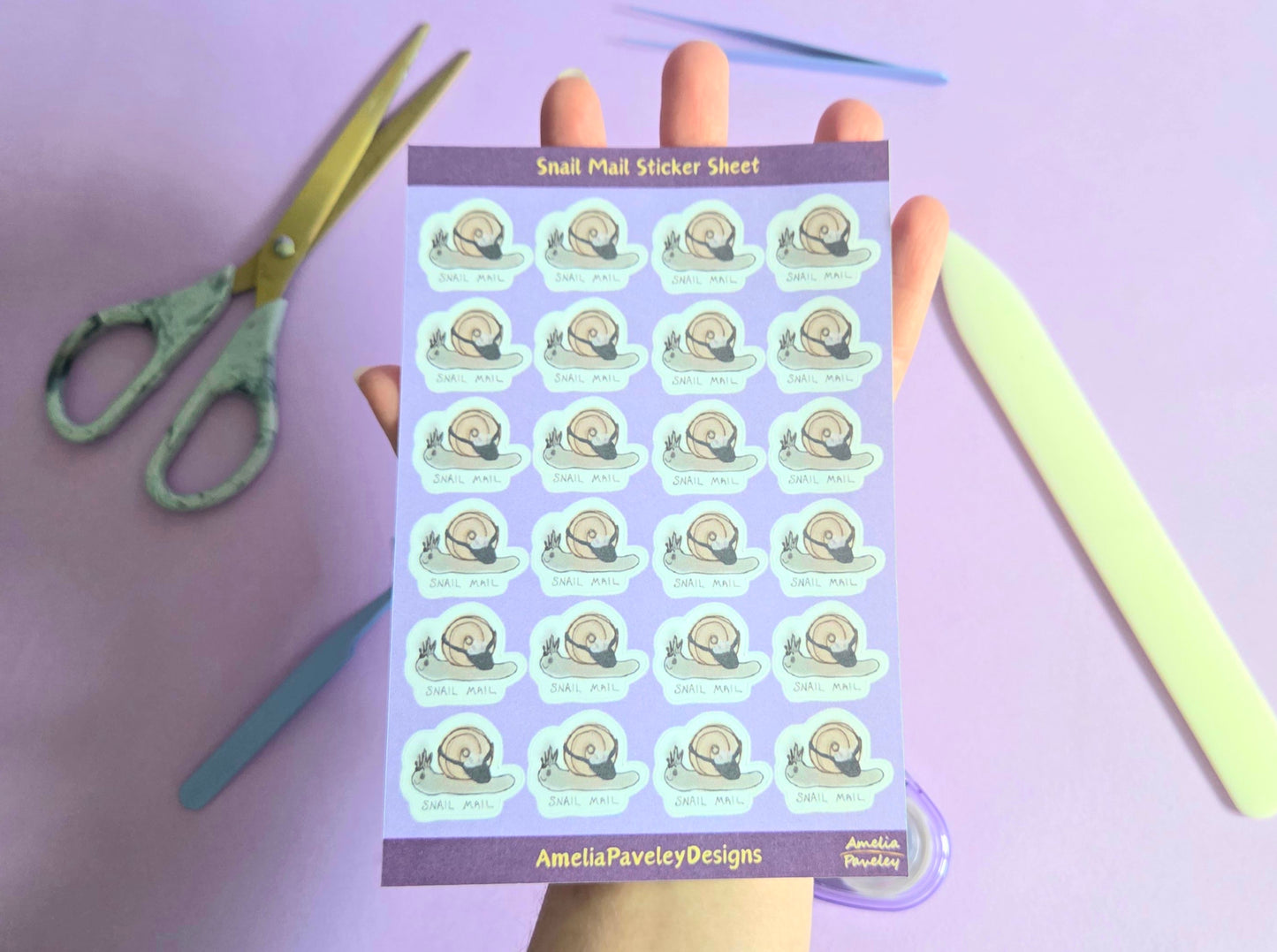 Snail Mail Sticker sheet