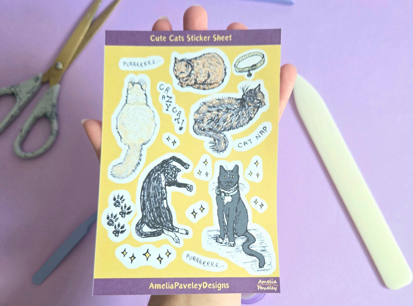 Cute Cats Sticker sheet