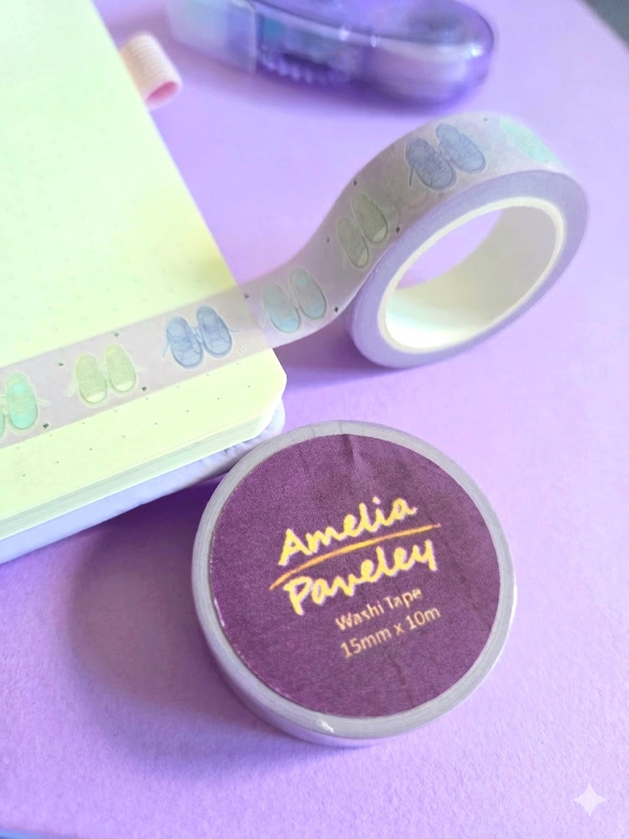 Trainers pink washi tape 15mm x 10m