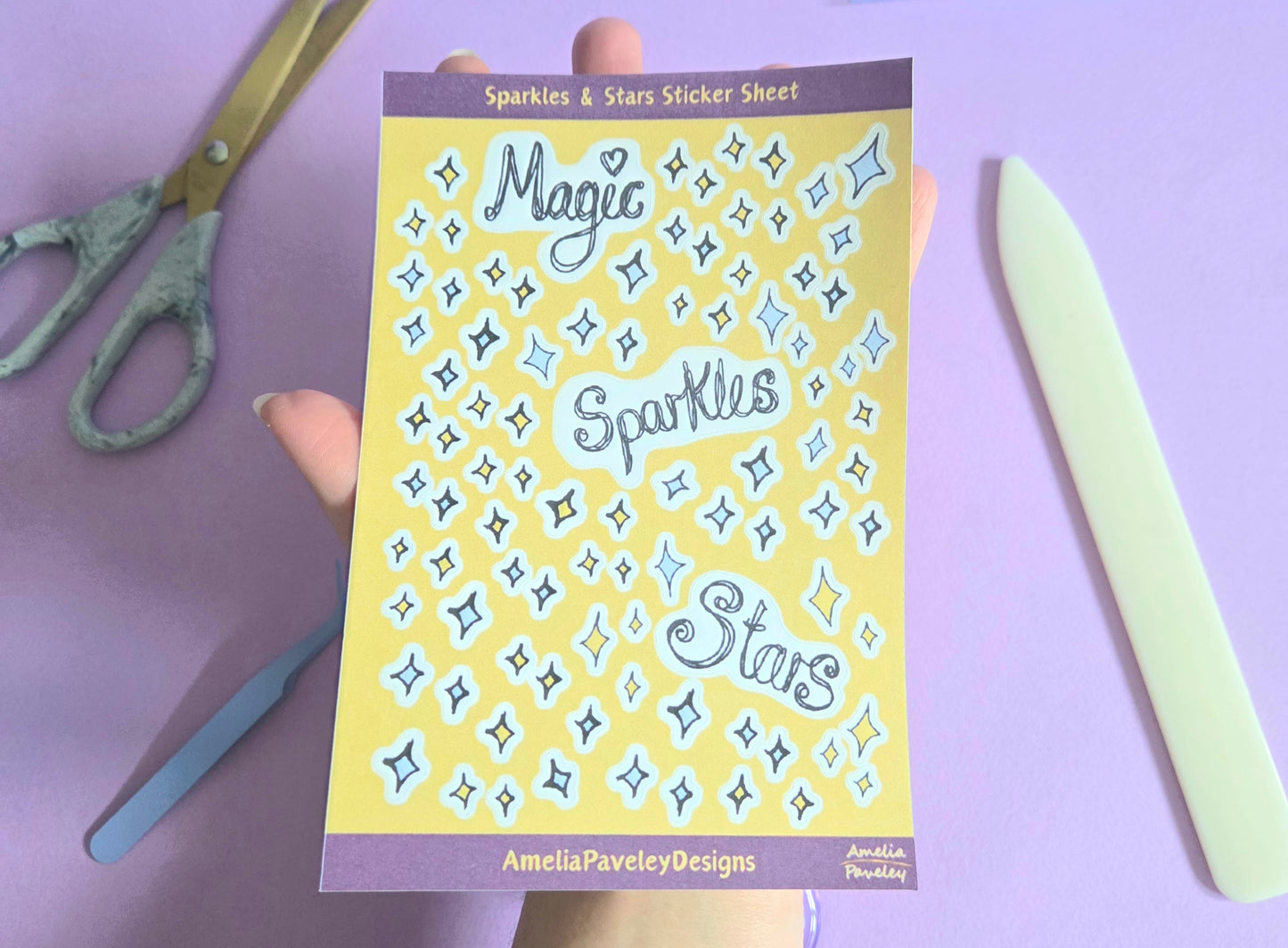 Sparkles & Stars Sticker sheet