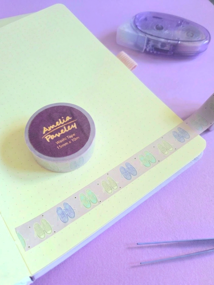 Trainers pink washi tape 15mm x 10m
