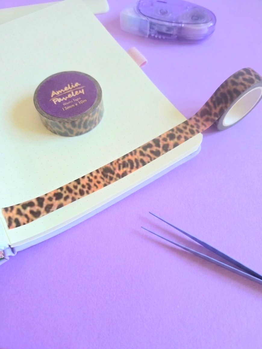 Leopard print washi tape 15mm x 10m
