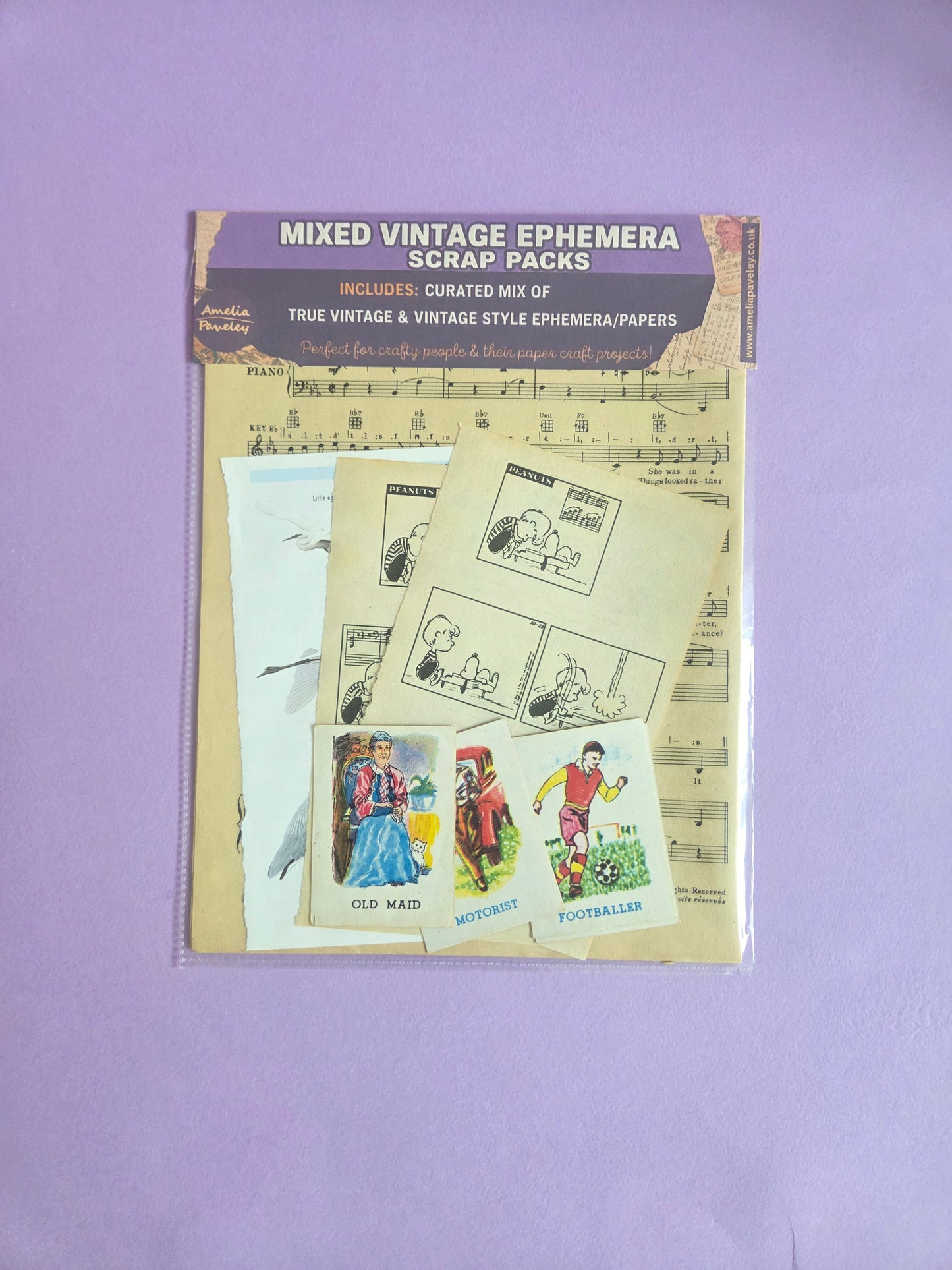 Curated Mixed Vintage Ephemera Scrap Pack 08