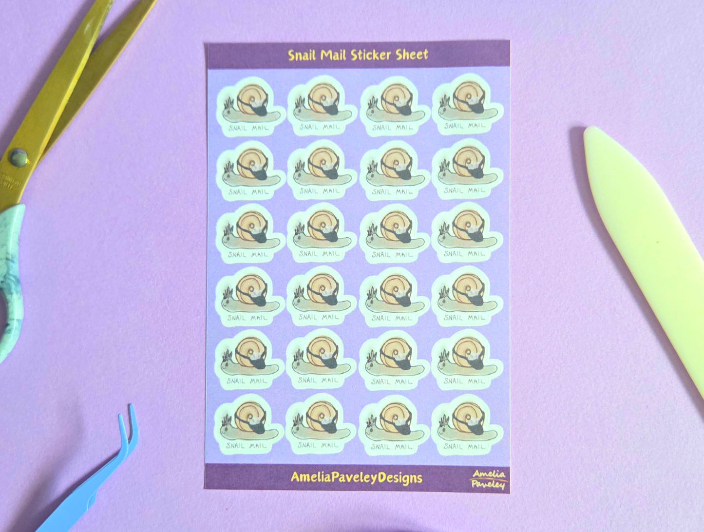 Snail Mail Sticker sheet