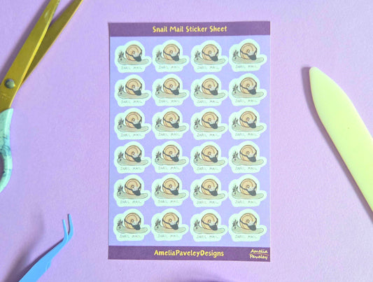 Snail Mail Sticker sheet