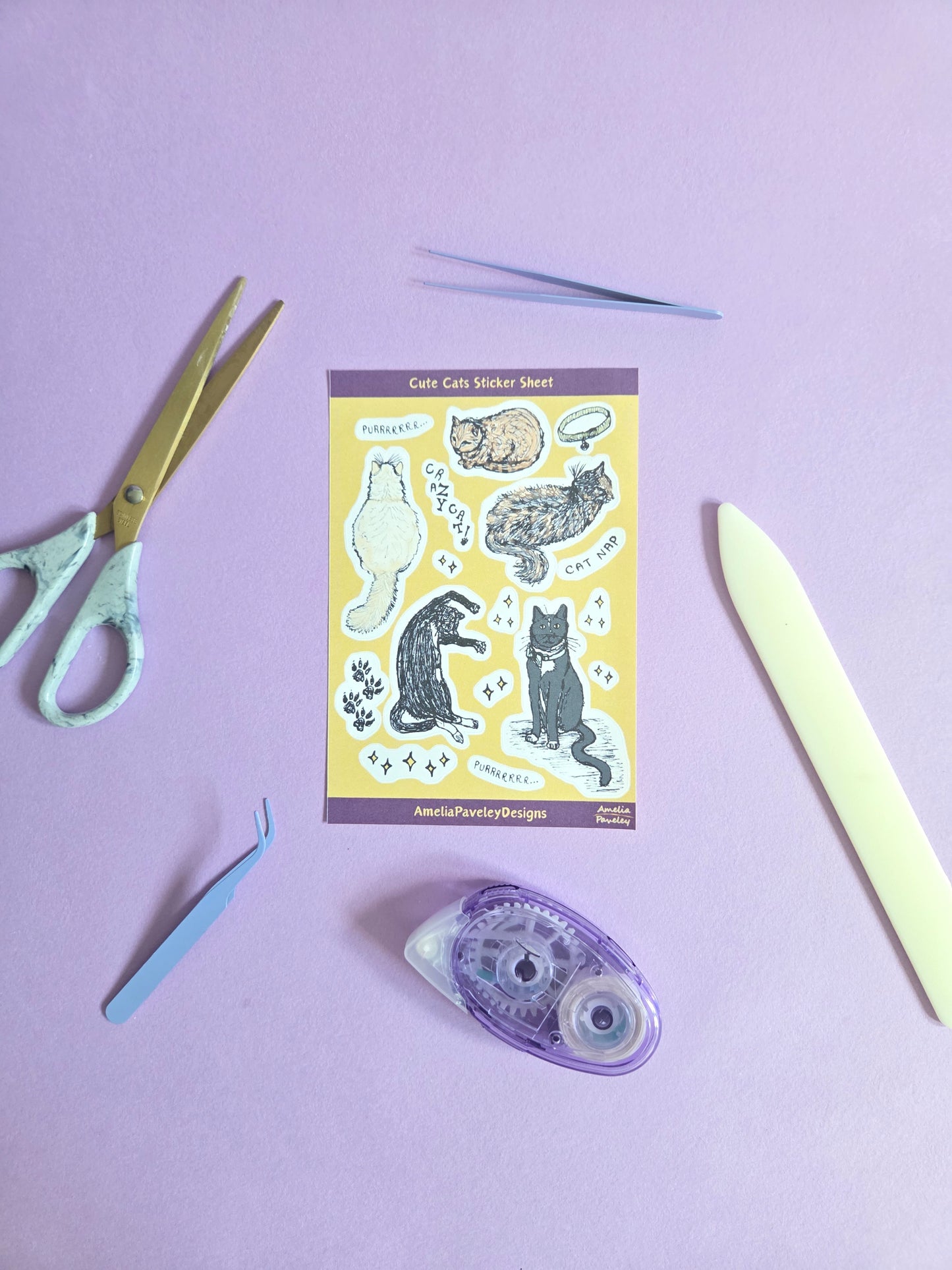 Cute Cats Sticker sheet