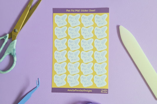 Pen Pal Mail Sticker sheet