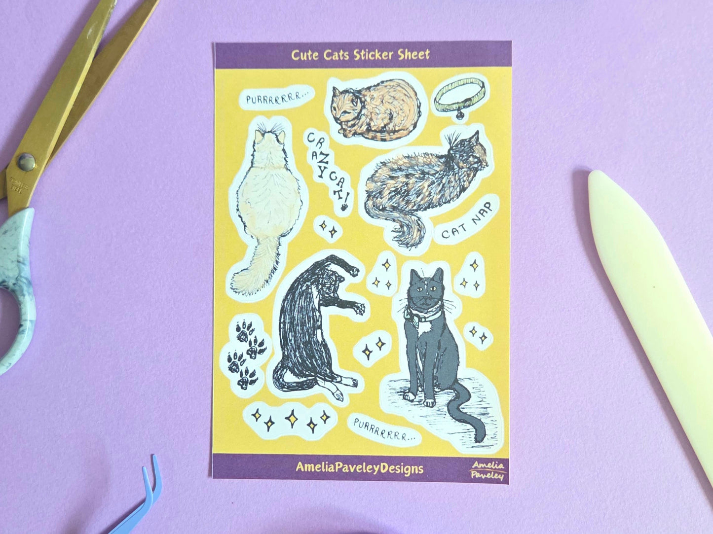 Cute Cats Sticker sheet