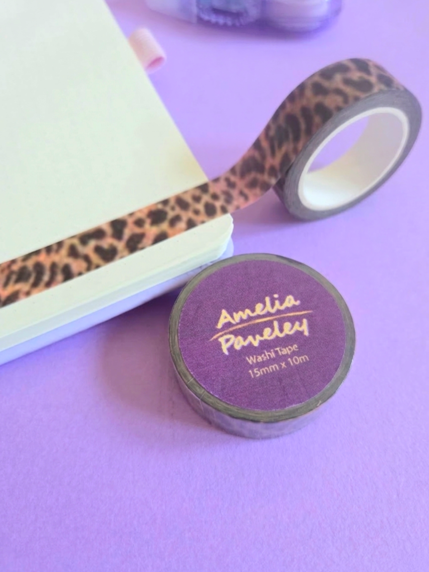 Leopard print washi tape 15mm x 10m