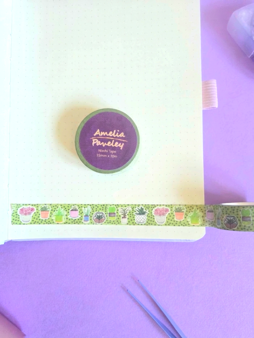 House plants washi tape 15mm x 10m