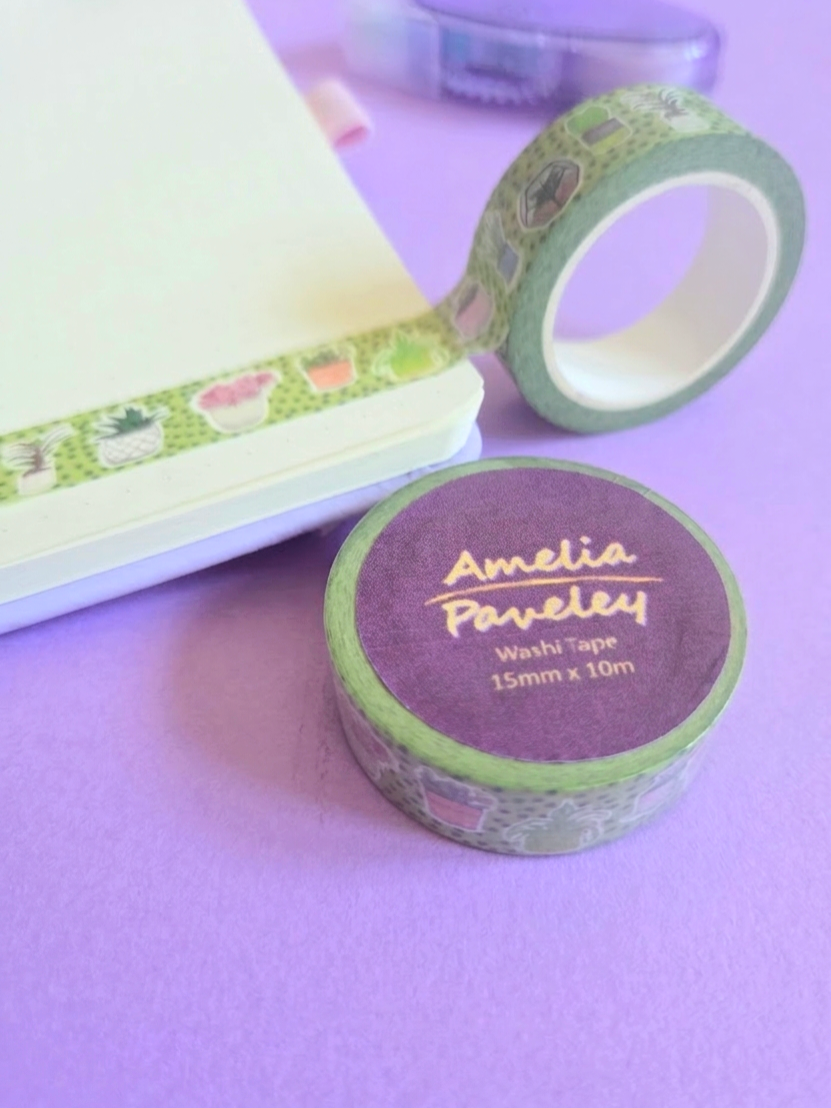 House plants washi tape 15mm x 10m