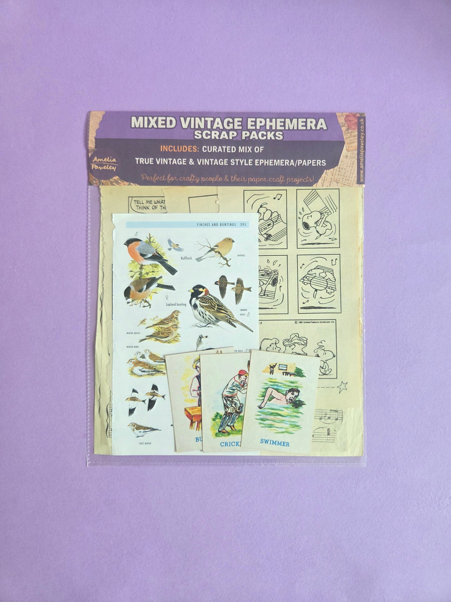 Curated Mixed Vintage Ephemera Scrap Pack 11
