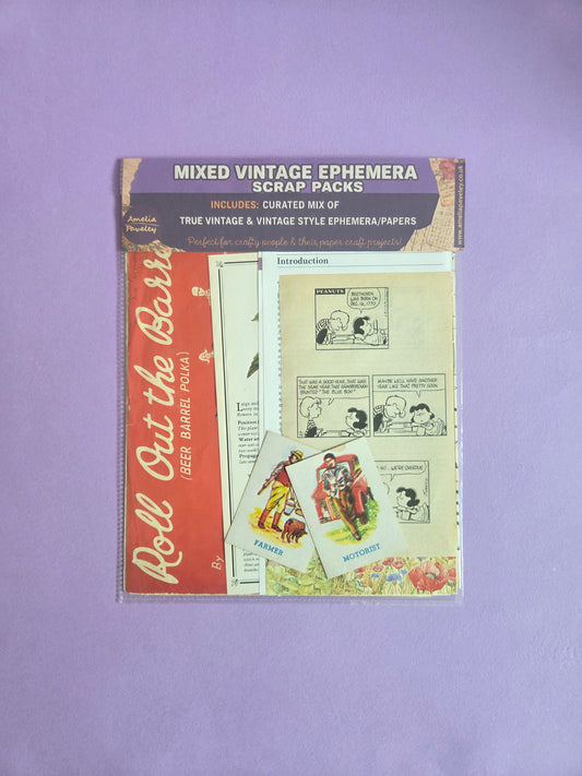 Curated Mixed Vintage Ephemera Scrap Pack 05