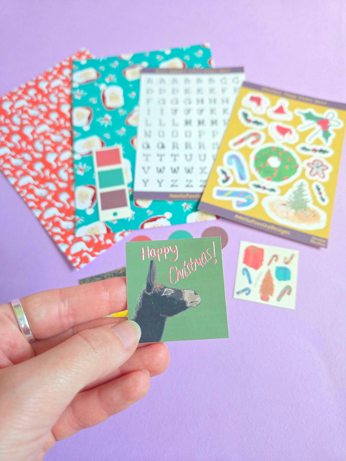 Christmas Vintage Festive Junk Journal Kit MADE TO ORDER | Holiday Scrapbooking & Sticker Set