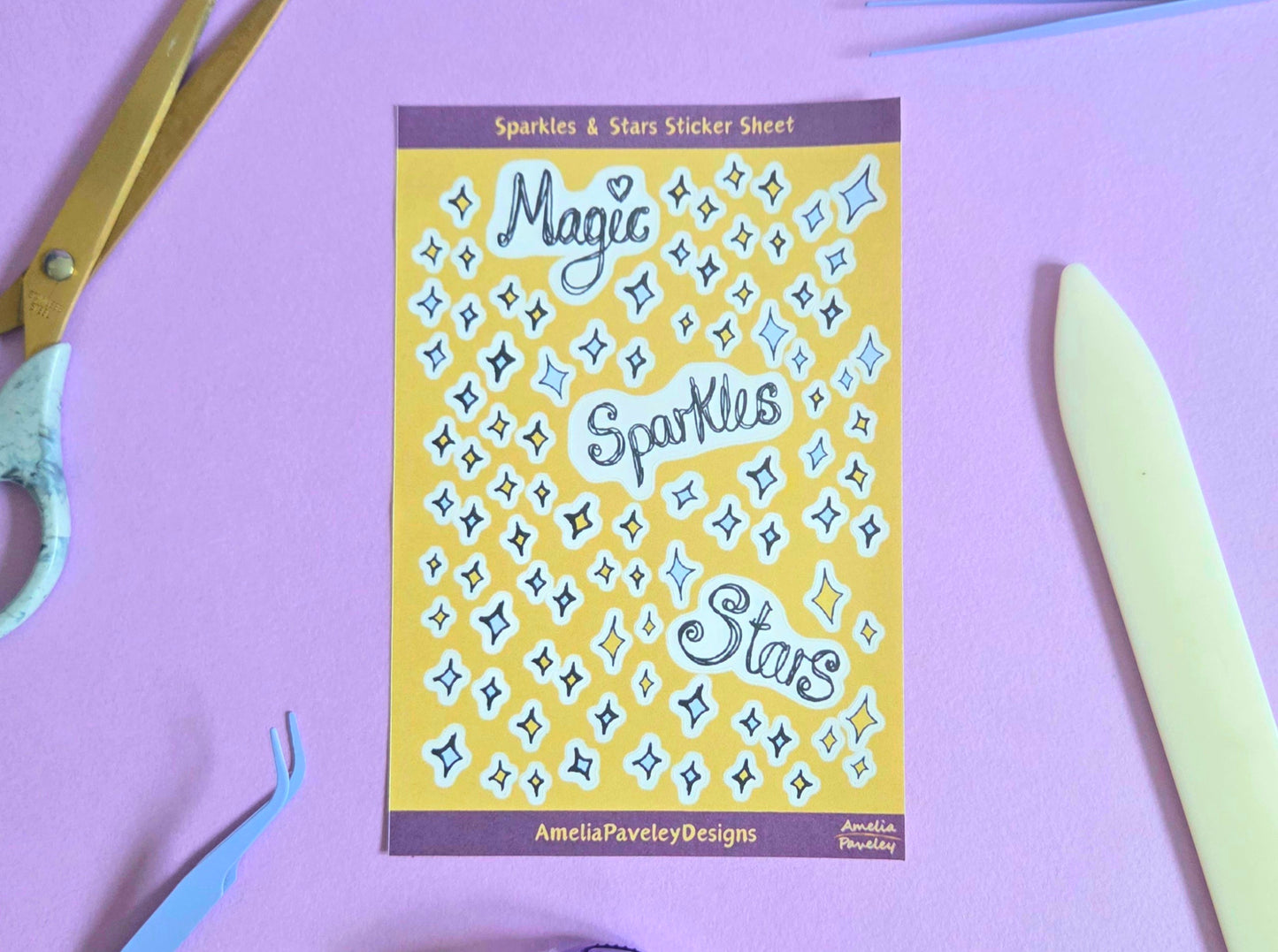 Sparkles & Stars Sticker sheet