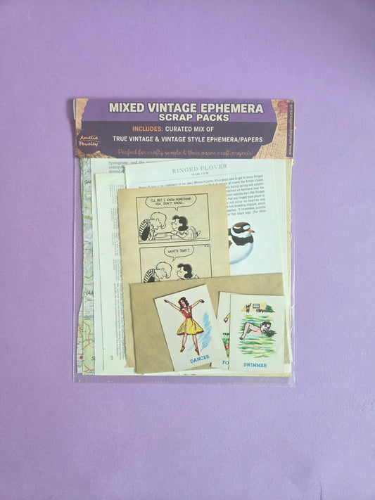 Curated Mixed Vintage Ephemera Scrap Pack 02