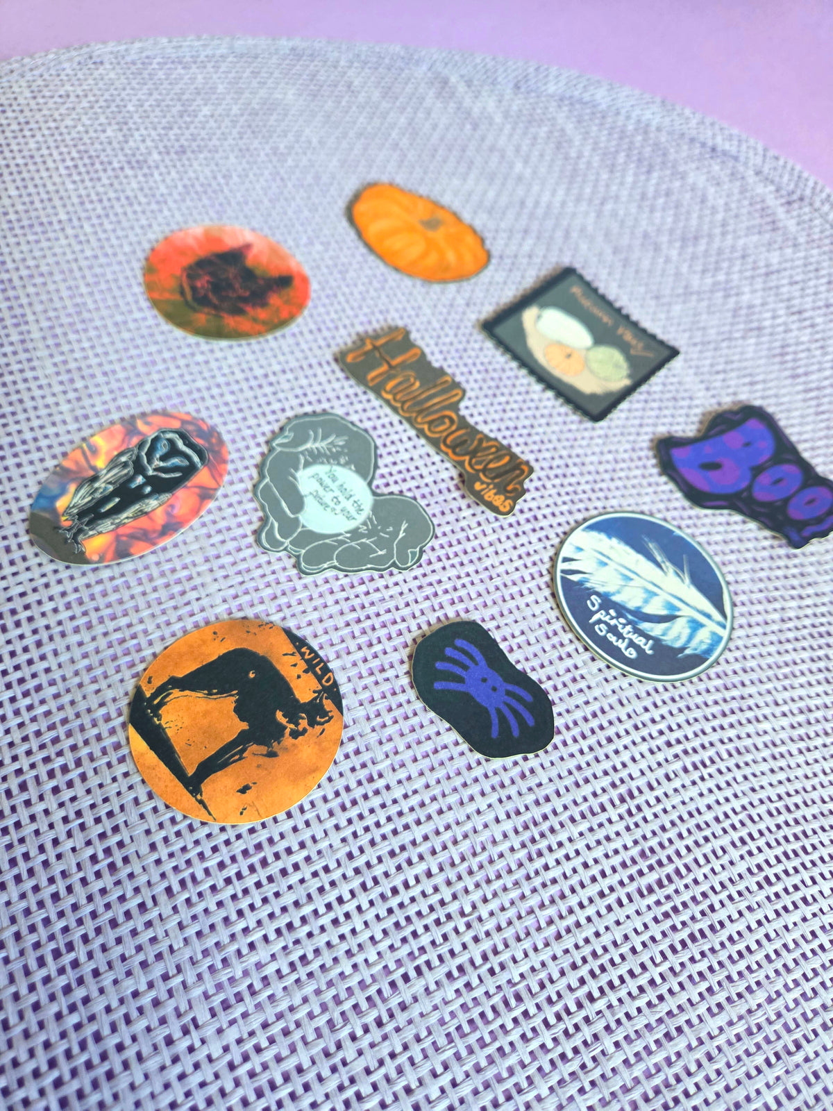 Halloween Vibes Matte Sticker Pack – Spooky Junk Journal & Scrapbooking Stickers (Set of 10)
