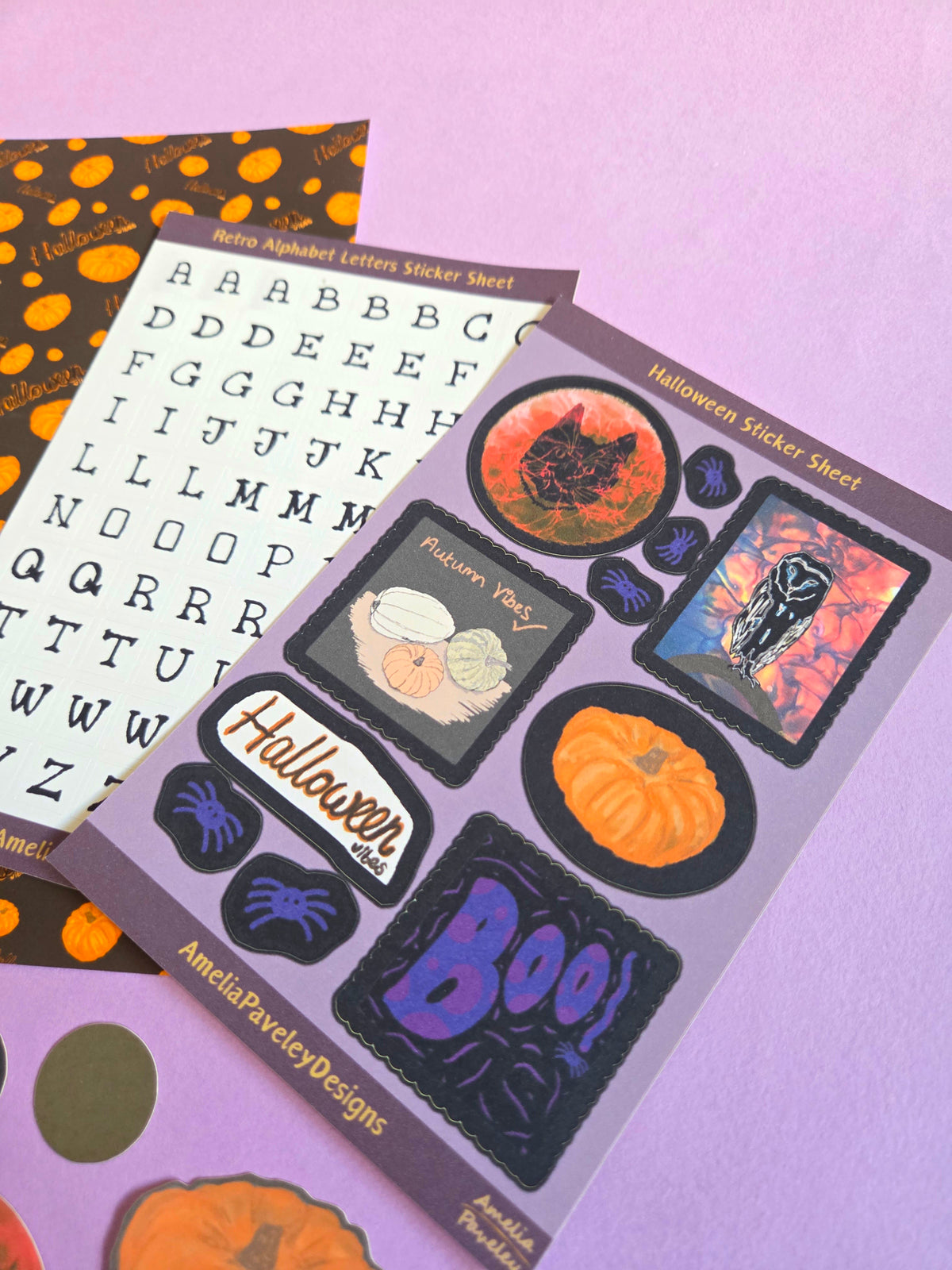 Halloween Junk Journal Kit & Sticker Set MADE TO ORDER| Spooky Season Scrapbooking Supplies, Autumn Craft Kit
