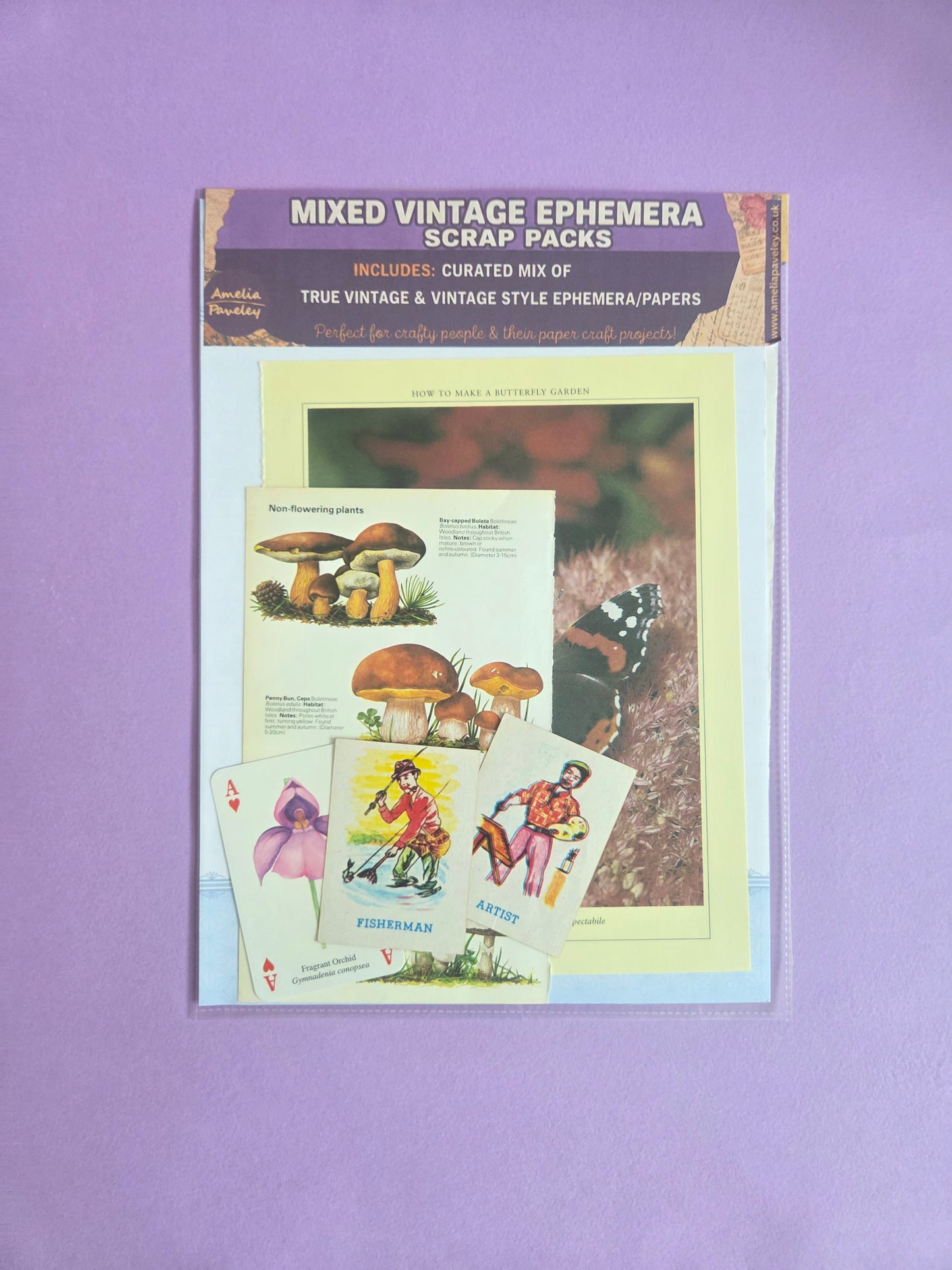 Curated Mixed Vintage Ephemera Scrap Pack 09