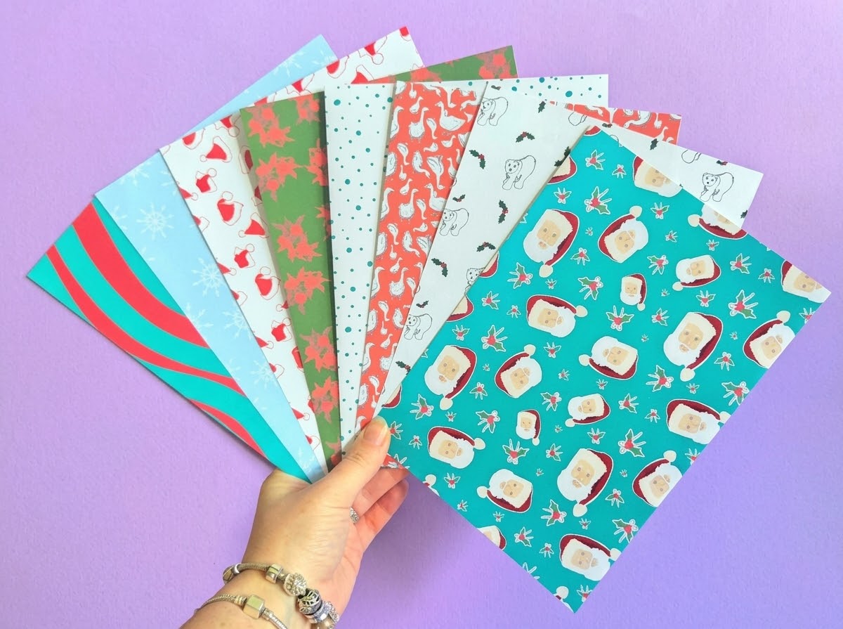 Christmas Scrap Paper Pack – A5 Festive Junk Journal & Scrapbooking Papers (Set of 8)