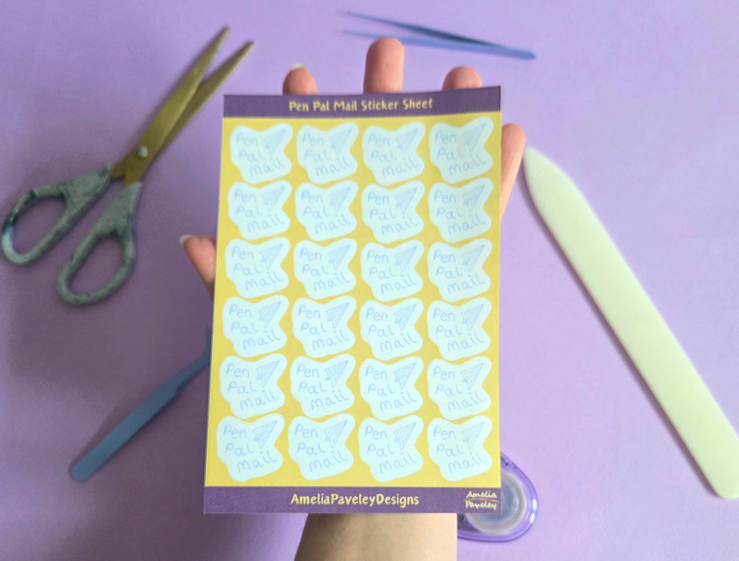 Pen Pal Mail Sticker sheet