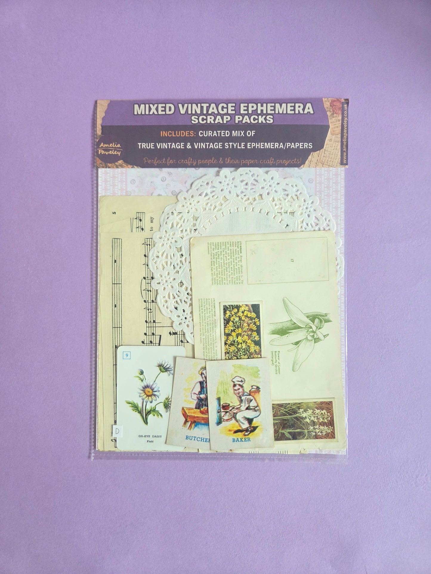 Curated Mixed Vintage Ephemera Scrap Pack 07